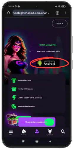 Chicken Road App - Klicka på Android nedladdningsknappen