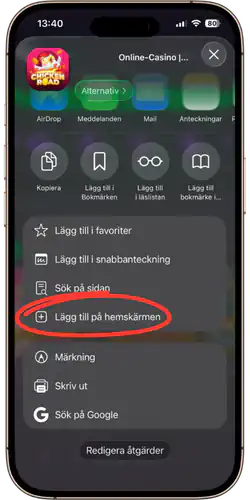 Chicken Road App - Skicka huvudskärm