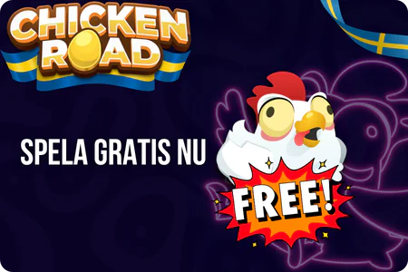 Skärmdump av Chicken Road demo med kyckling i förgrunden
