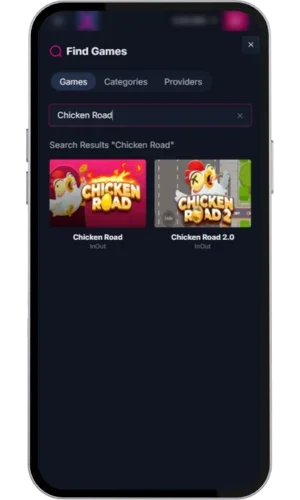 Sök efter Chicken Road i casinot