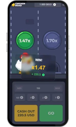 Spel och uttag i Chicken Road