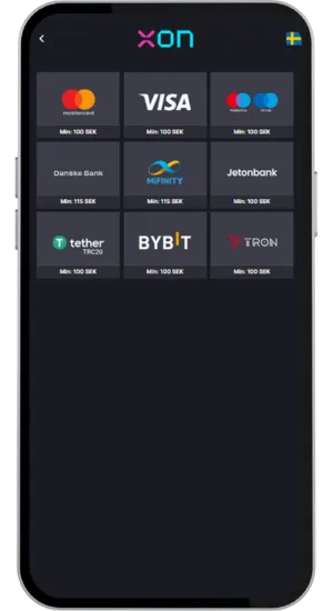 Sätt in pengar via Swish eller Trustly