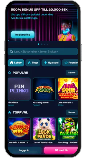 Välj ett svenskt casino från listan